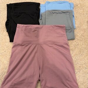 Amazon Women's High-Waisted Bike Shorts - 2 Black, Blue, Green, Pink